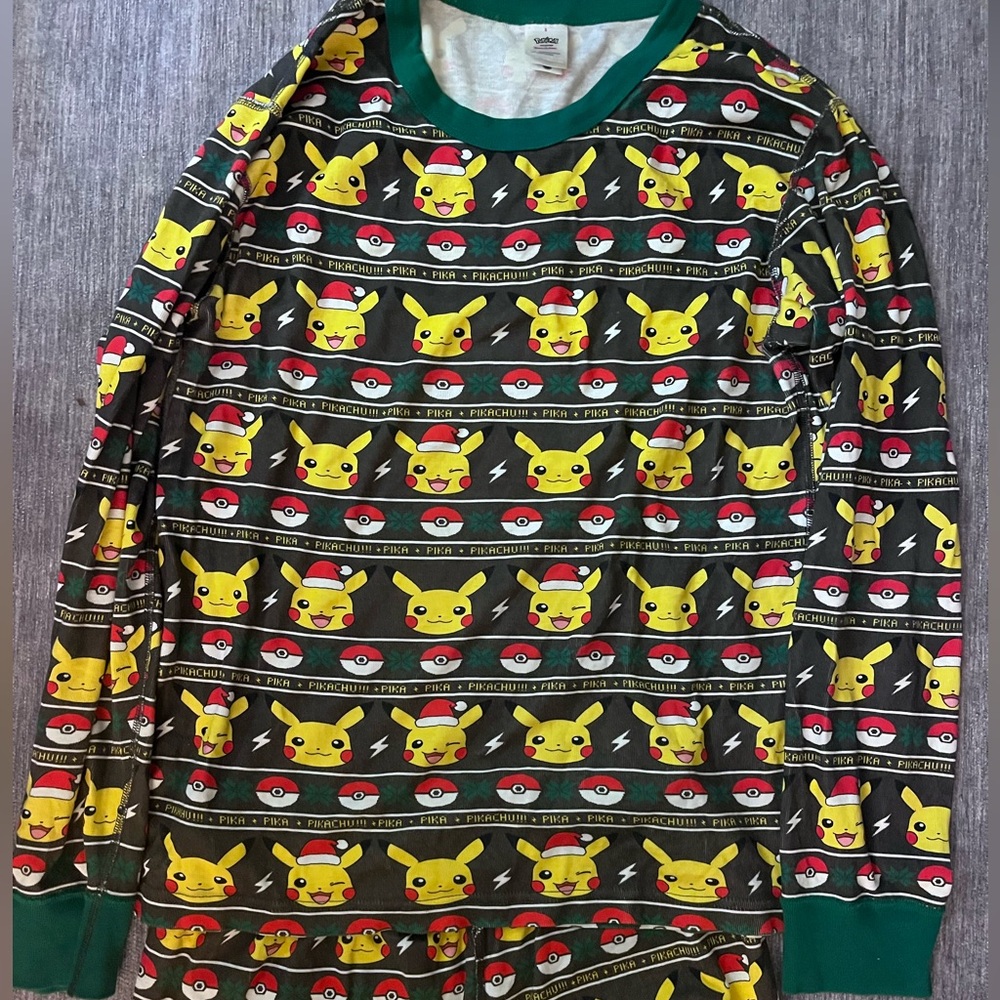 Hanna Andersson Pokémon Pikachu Christmas Pajama Set Small Unisex